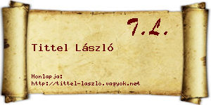 Tittel László névjegykártya